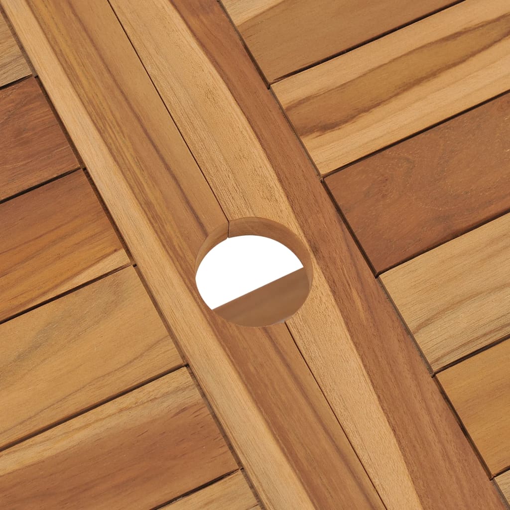 Conjunto de comedor de jardín 5 piezas madera maciza de teca