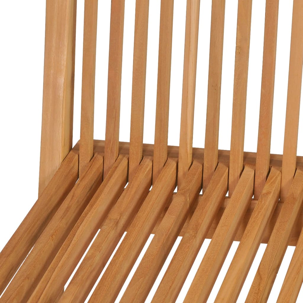 Conjunto de comedor de jardín 5 piezas madera maciza de teca