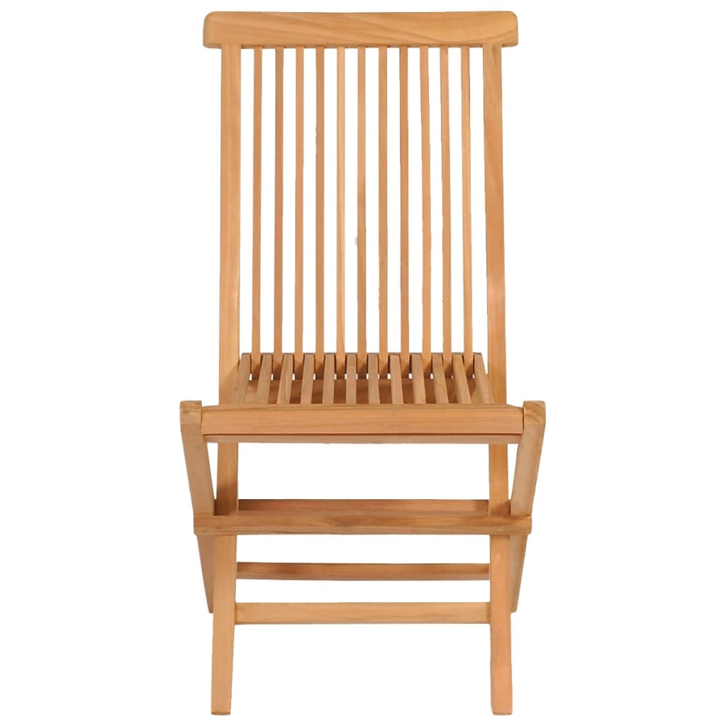 Conjunto de comedor de jardín 5 piezas madera maciza de teca