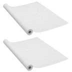 Láminas autoadhesivas muebles 2 uds PVC madera blanca 500x90 cm
