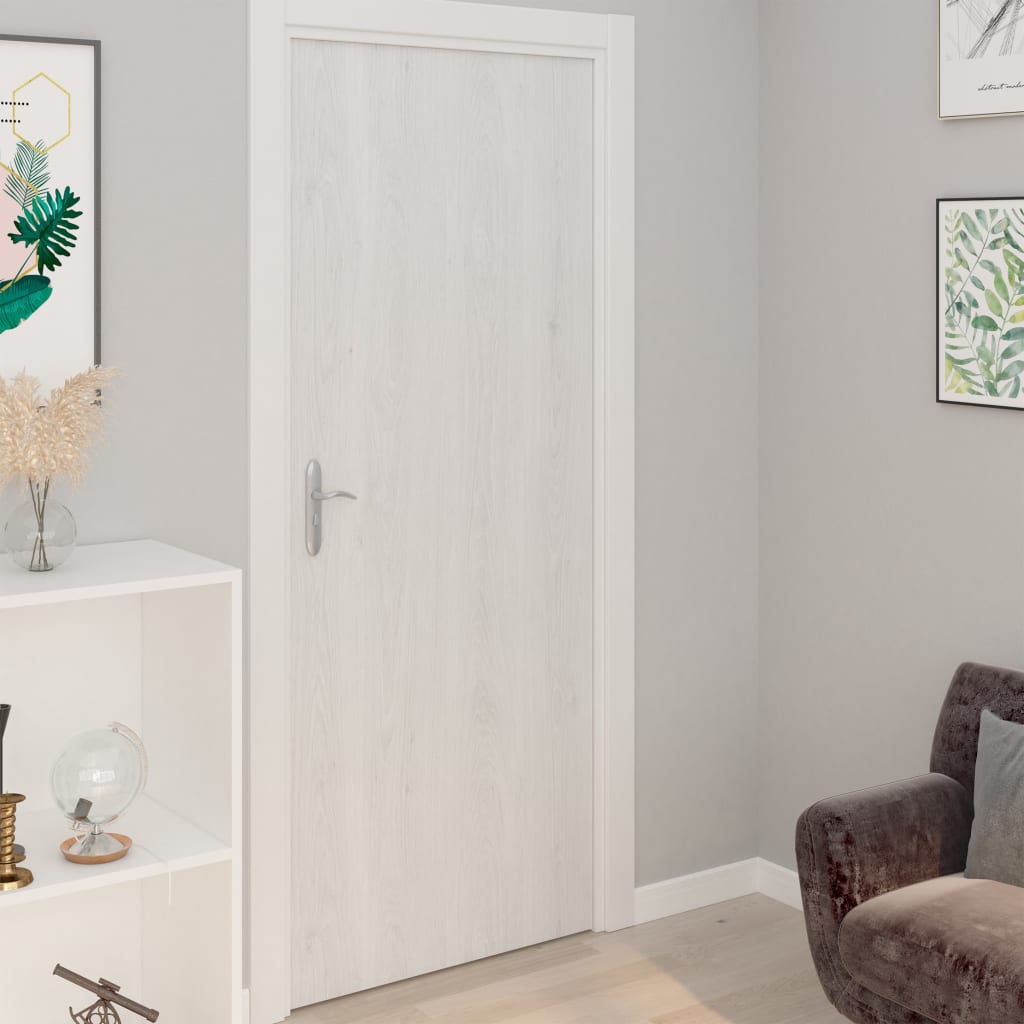 Láminas autoadhesivas muebles 2 uds PVC madera blanca 500x90 cm