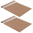 Láminas autoadhesivas muebles 2 uds PVC roble claro 500x90 cm