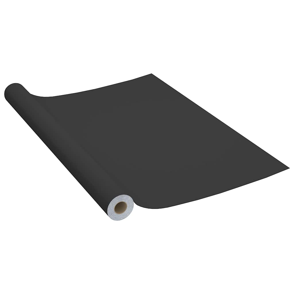 Láminas autoadhesivas muebles 2 uds PVC negro 500x90 cm