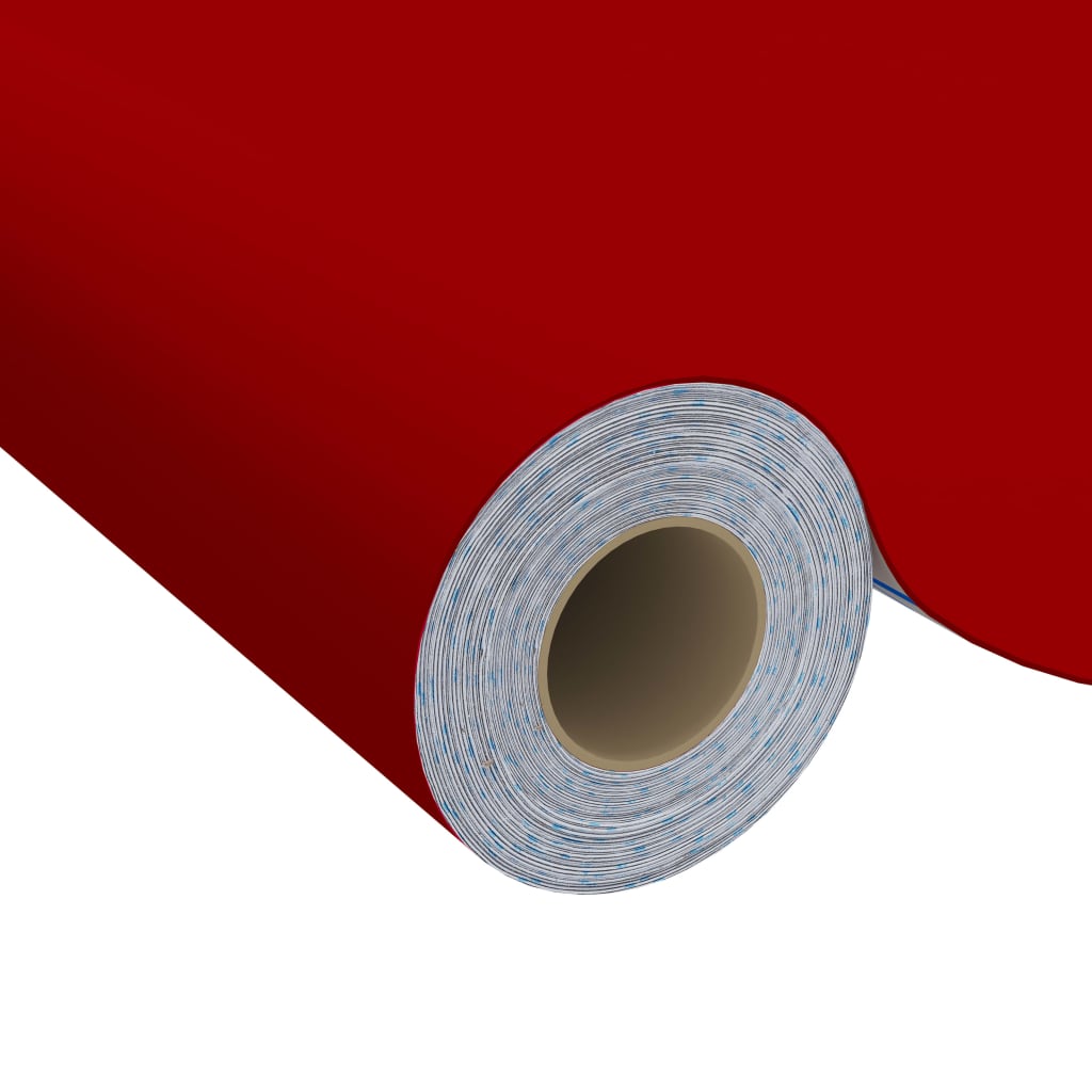 Láminas autoadhesivas muebles 2 uds PVC rojo 500x90 cm