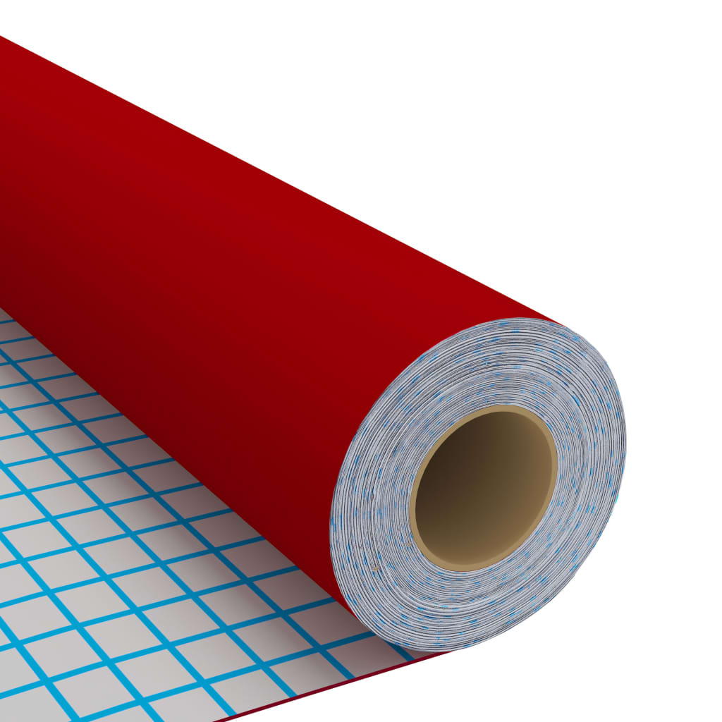Láminas autoadhesivas muebles 2 uds PVC rojo 500x90 cm