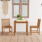 Conjunto de comedor de jardín 5 piezas madera maciza de teca