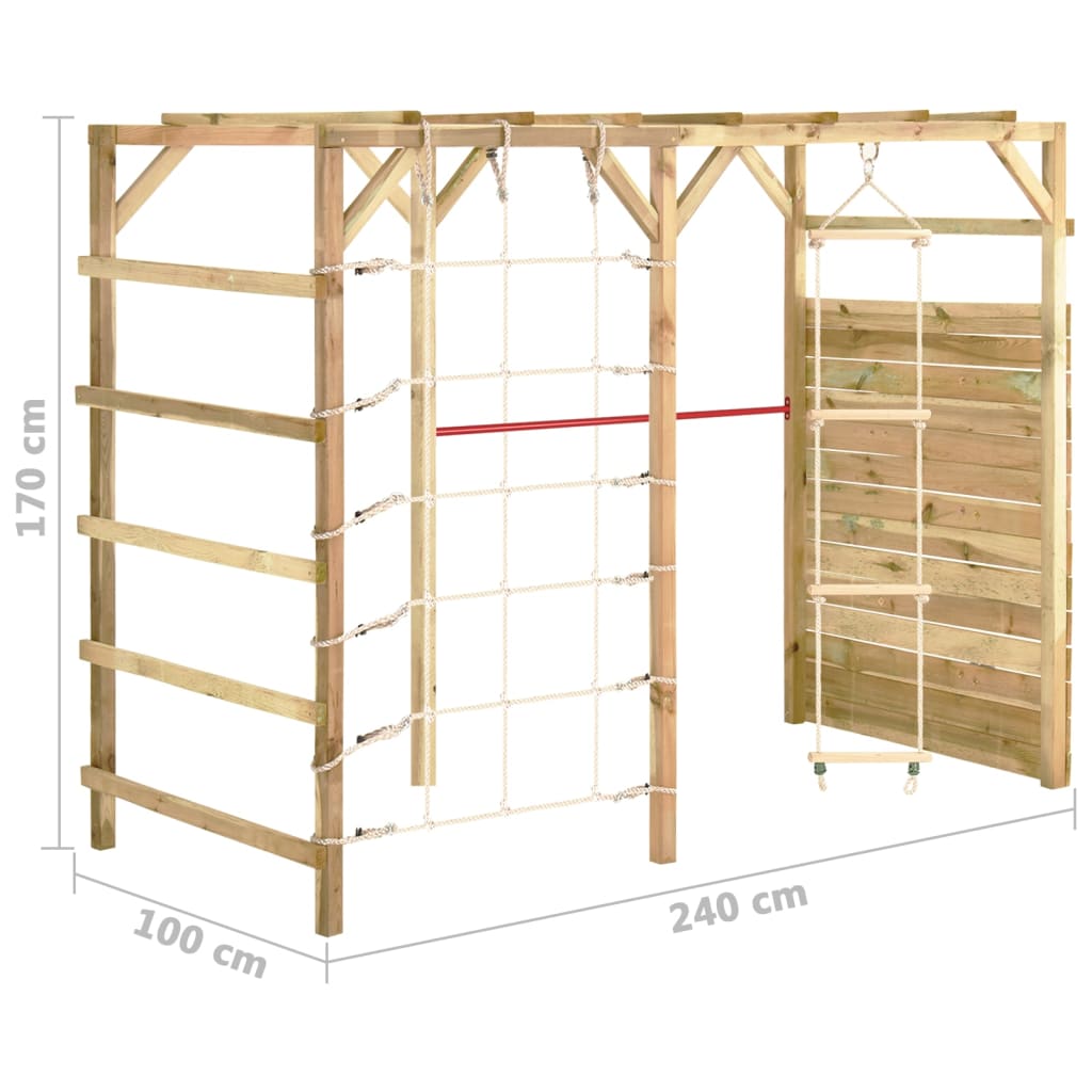 Estructura escalada madera de pino impregnada 240x100x170 cm