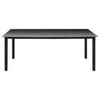 Juego de comedor para jardín 9 piezas negro