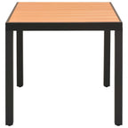 Juego de comedor de jardín 5 piezas negro y marrón