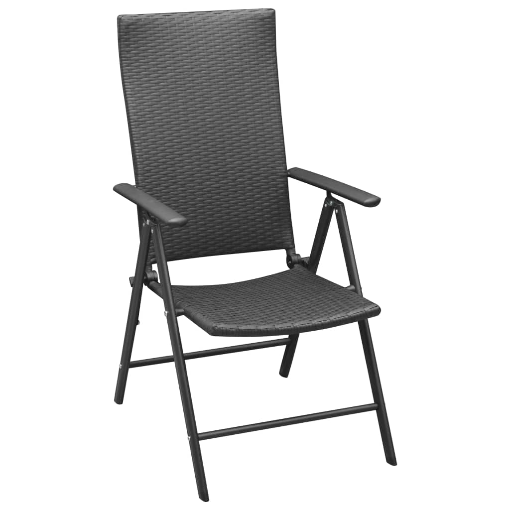 Juego de comedor de jardín 3 piezas negro