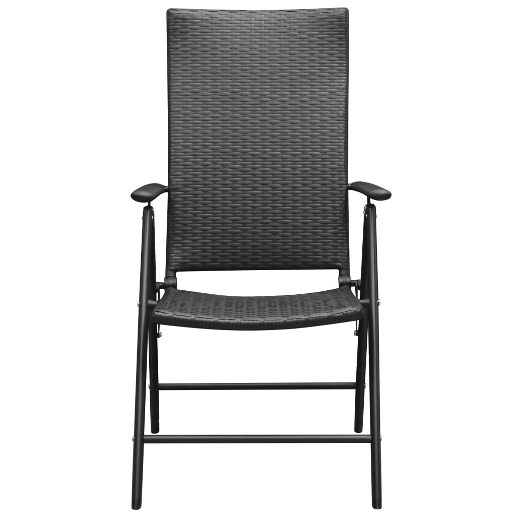 Juego de comedor de jardín 3 piezas negro