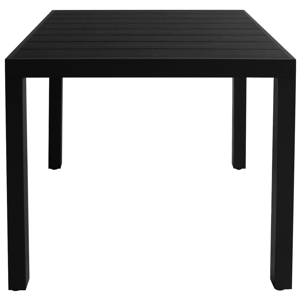 Juego de comedor de jardín 3 piezas negro