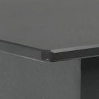 Set de comedor de jardín de 3 piezas PVC ratán negro