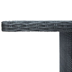 Set comedor jardín 7 pzas cojines ratán sintético gris oscuro