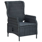 Set comedor jardín 7 pzas cojines ratán sintético gris oscuro