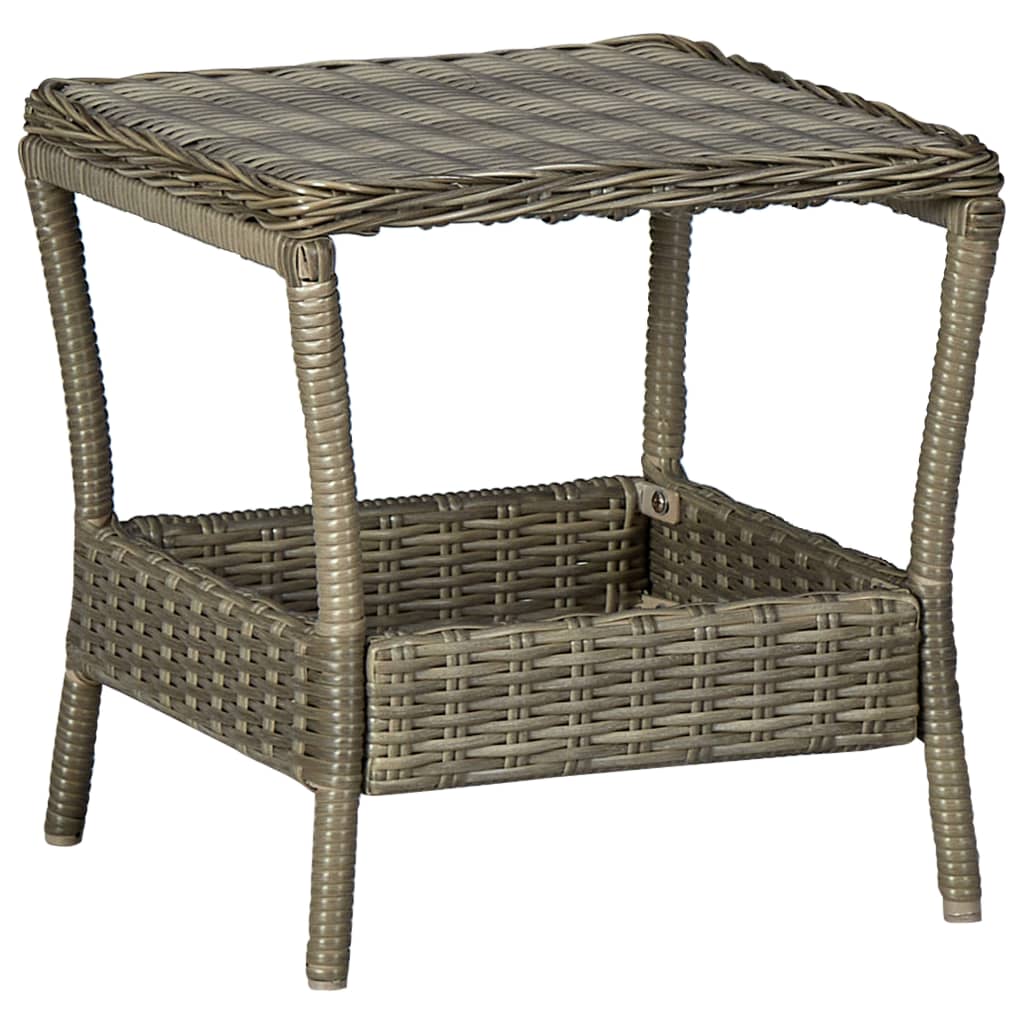 Set muebles de jardín 2 piezas y cojines ratán sintético marrón