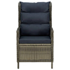 Set muebles de jardín 2 piezas y cojines ratán sintético marrón