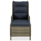 Set muebles de jardín 2 piezas y cojines ratán sintético marrón