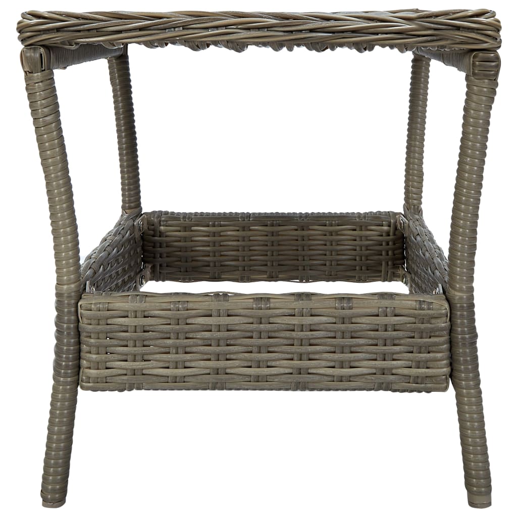 Set muebles de jardín 2 piezas y cojines ratán sintético marrón