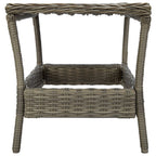 Set muebles de jardín 2 piezas y cojines ratán sintético marrón