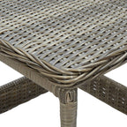 Set muebles de jardín 2 piezas y cojines ratán sintético marrón