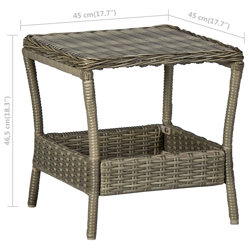 Set muebles de jardín 2 piezas y cojines ratán sintético marrón