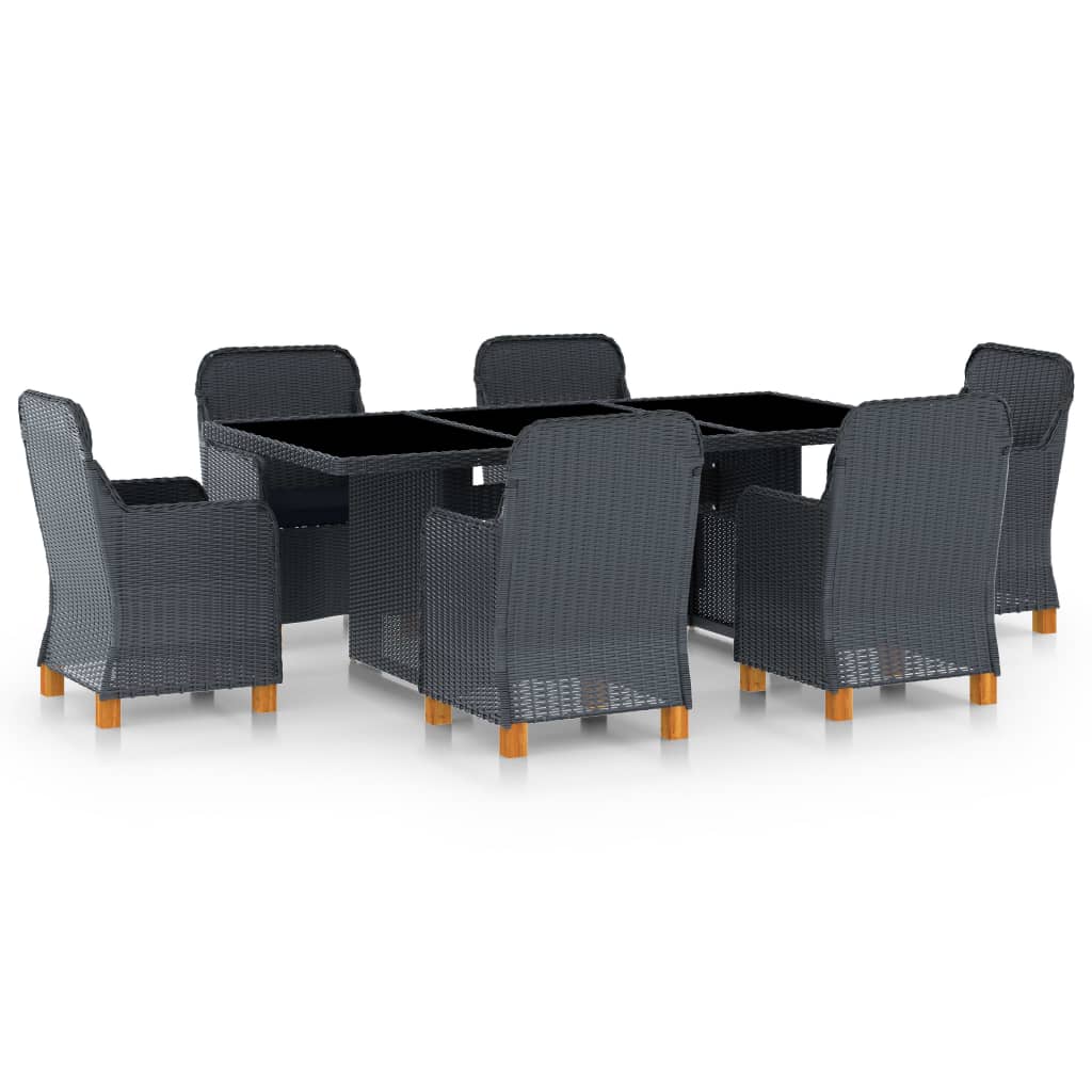 Juego de comedor de jardín de 5 piezas blanco