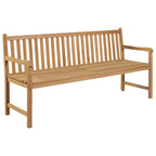 Banco de jardín de madera maciza de teca 180 cm