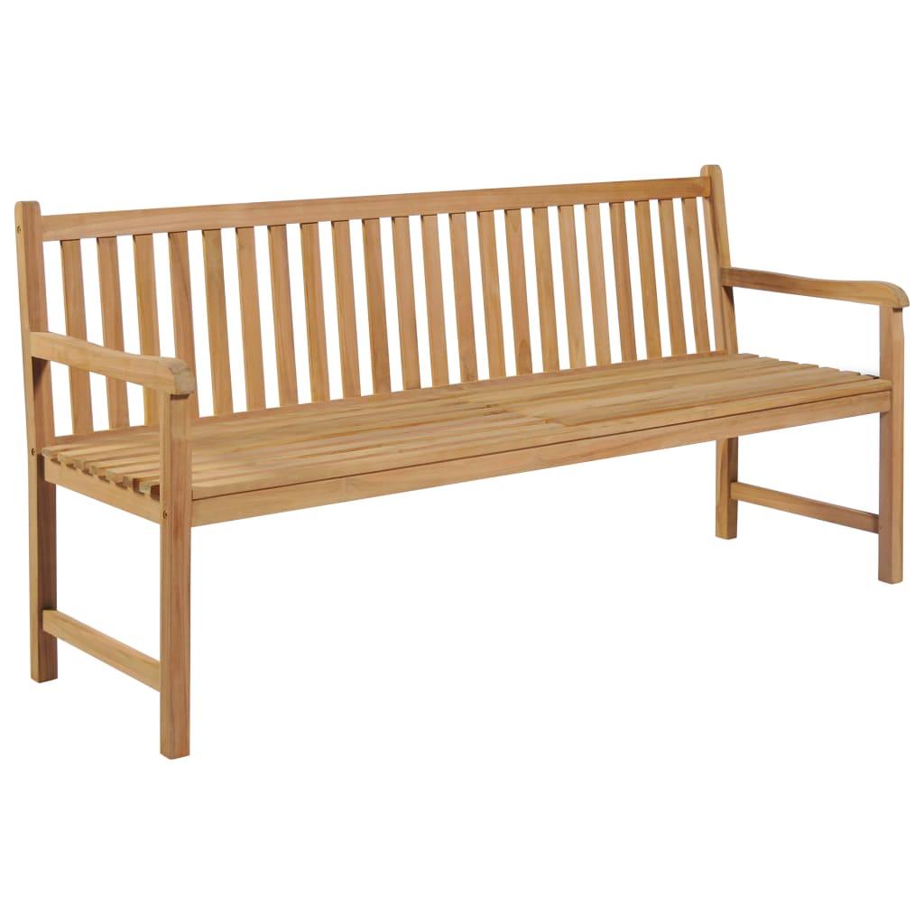 Banco de jardín de madera maciza de teca 180 cm