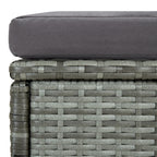 Set de muebles de jardín 6 pzas y cojines ratán sintético gris