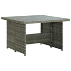 Set de muebles de jardín 6 pzas y cojines ratán sintético gris