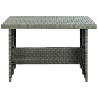 Set de muebles de jardín 6 pzas y cojines ratán sintético gris