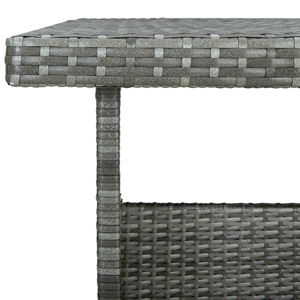 Set de muebles de jardín 6 pzas y cojines ratán sintético gris