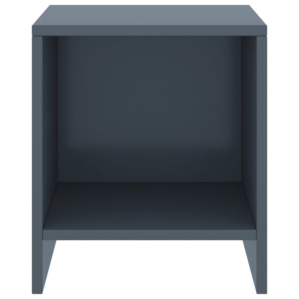 Mesitas de noche 2 uds madera de pino gris claro 35x30x40 cm
