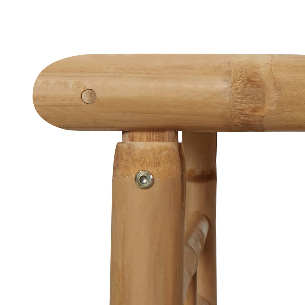 Juego de muebles de jardín con cojines 4 piezas bambú