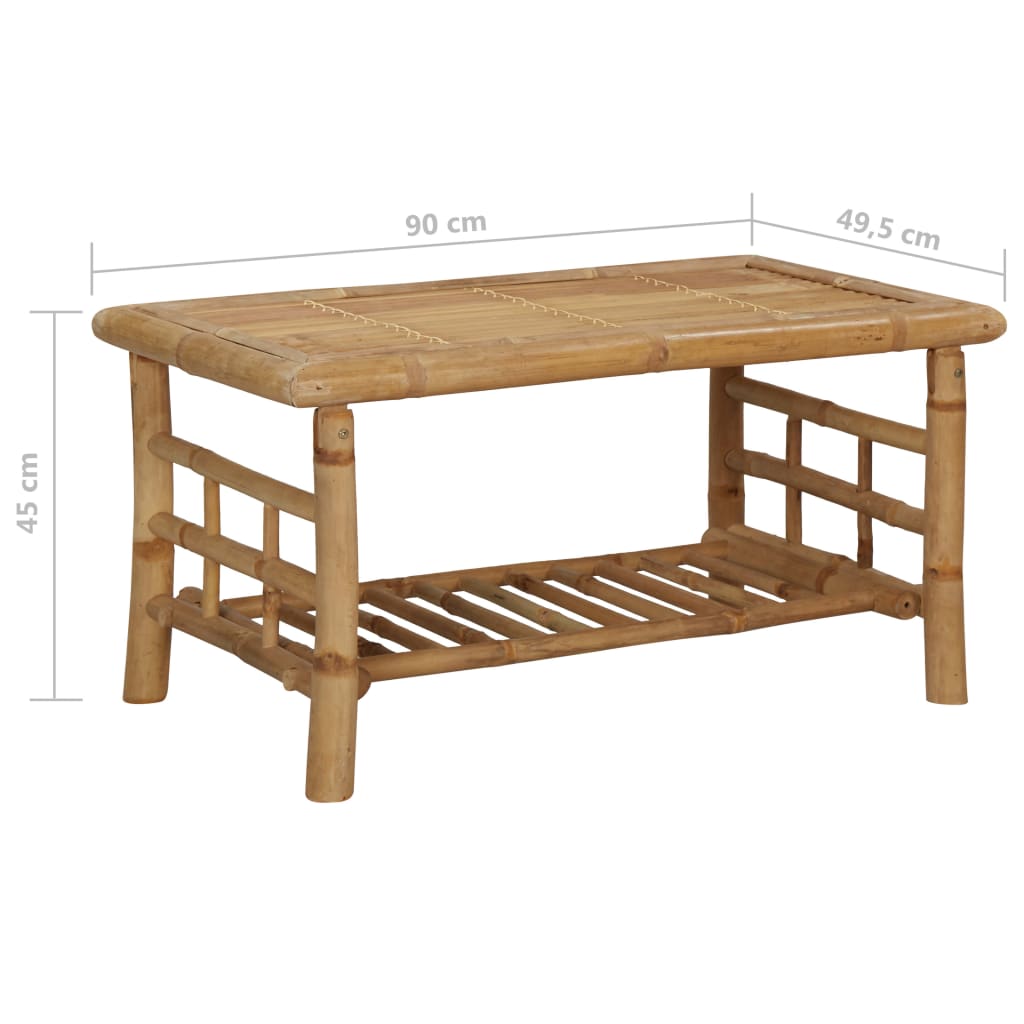 Juego de muebles de jardín con cojines 4 piezas bambú