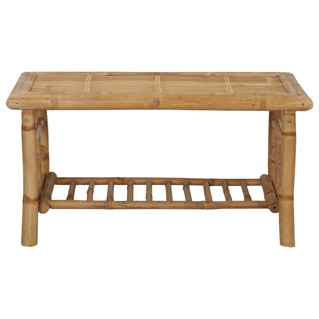 Juego de muebles de jardín con cojines 4 piezas bambú
