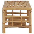 Juego de muebles de jardín con cojines 4 piezas bambú