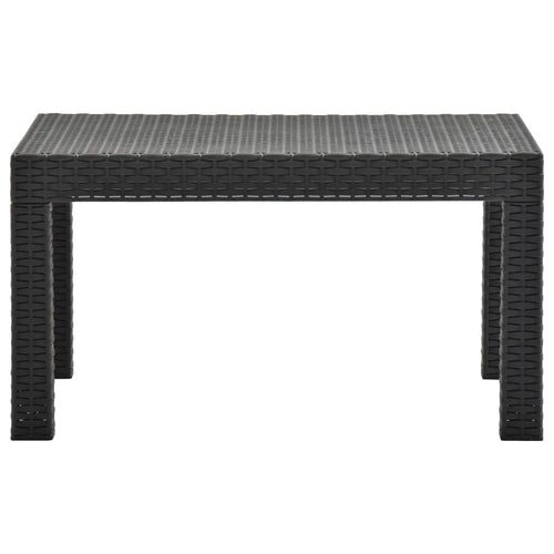 Garden table PP rattan anthracite grey 58x58x41 cm