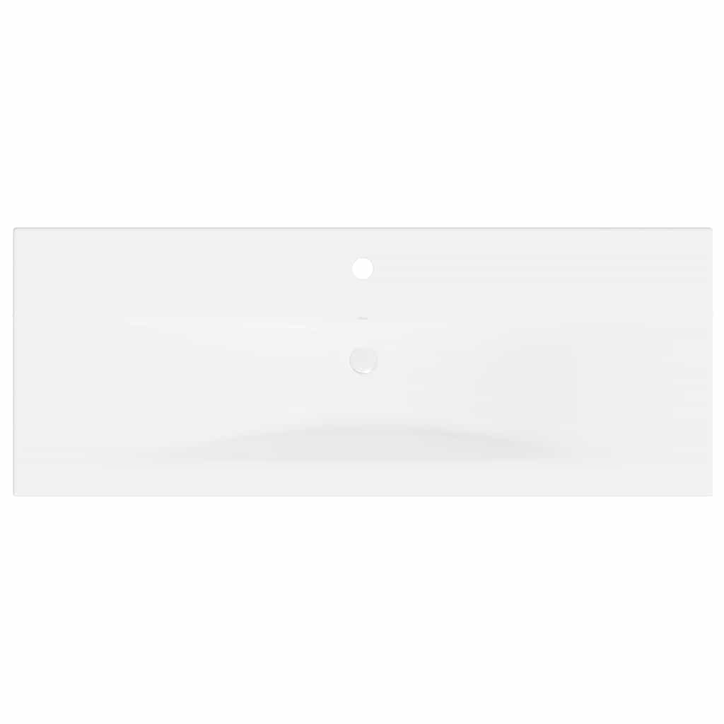 Lavabo empotrado con grifo cerámica blanco 101x39x18 cm