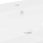 Lavabo empotrado con grifo cerámica blanco 101x39x18 cm