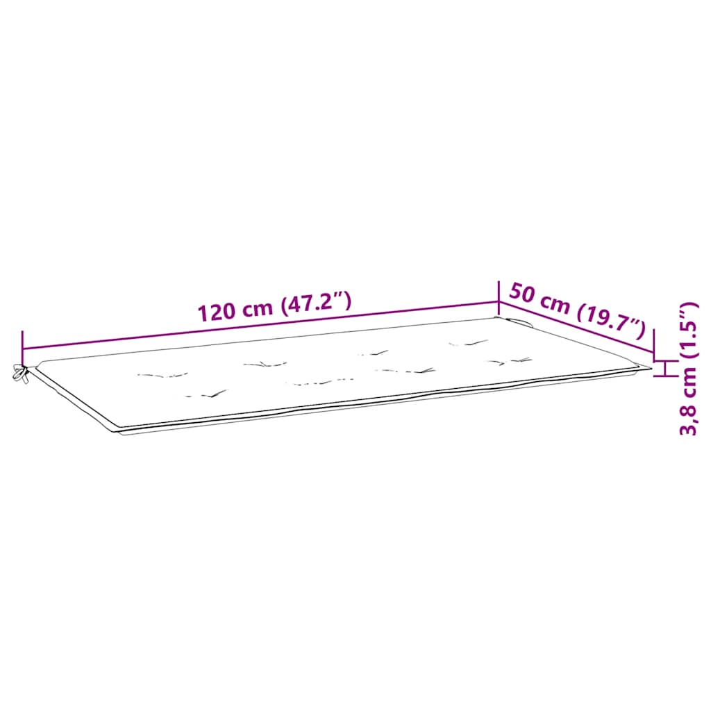 Banco de jardín 2 plazas madera eucalipto gris y cojín 120 cm