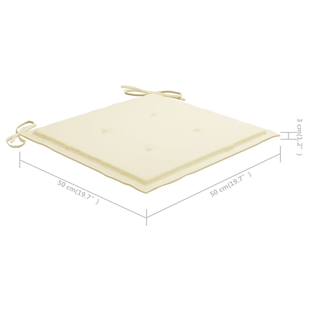 Sillas y mesa de té de jardín con cojines madera maciza acacia