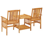Sillas y mesa de té de jardín con cojines madera maciza acacia
