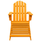 Silla jardín Adirondack con otomana madera maciza abeto naranja