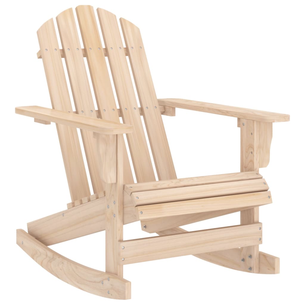 Silla mecedora de jardín Adirondack madera maciza abeto naranja