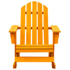 Silla mecedora de jardín Adirondack madera maciza abeto naranja
