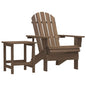 Silla Adirondack de jardín con otomana y mesa macizo abeto rosa