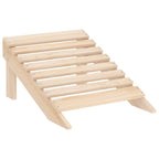 Silla Adirondack de jardín con otomana y mesa macizo abeto rosa