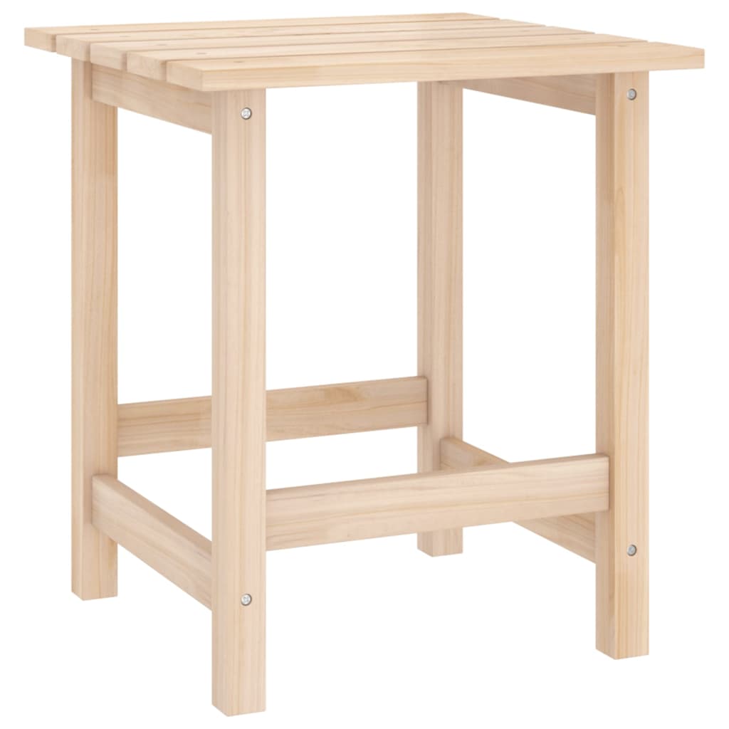 Silla Adirondack de jardín con otomana y mesa macizo abeto rosa
